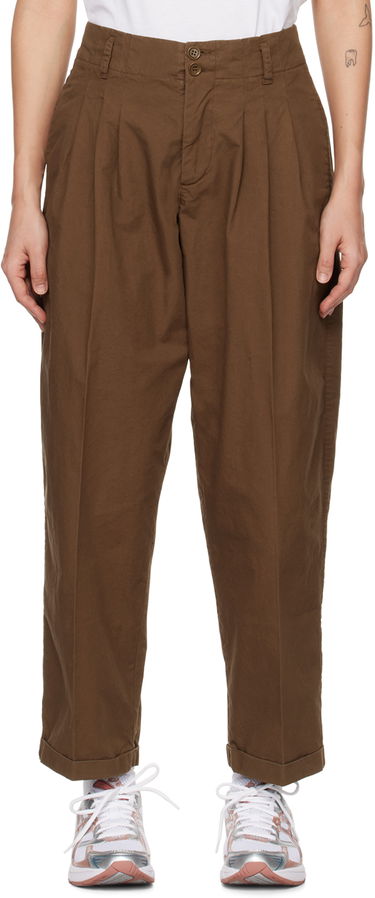 Nohavice YMC Keaton Pleated Trousers Hnedá | Q4UAN, 0