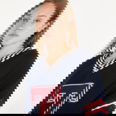 Sveter Tommy Hilfiger Letterman Sweater Blue Navy | DW0DW18519 C1G, 3