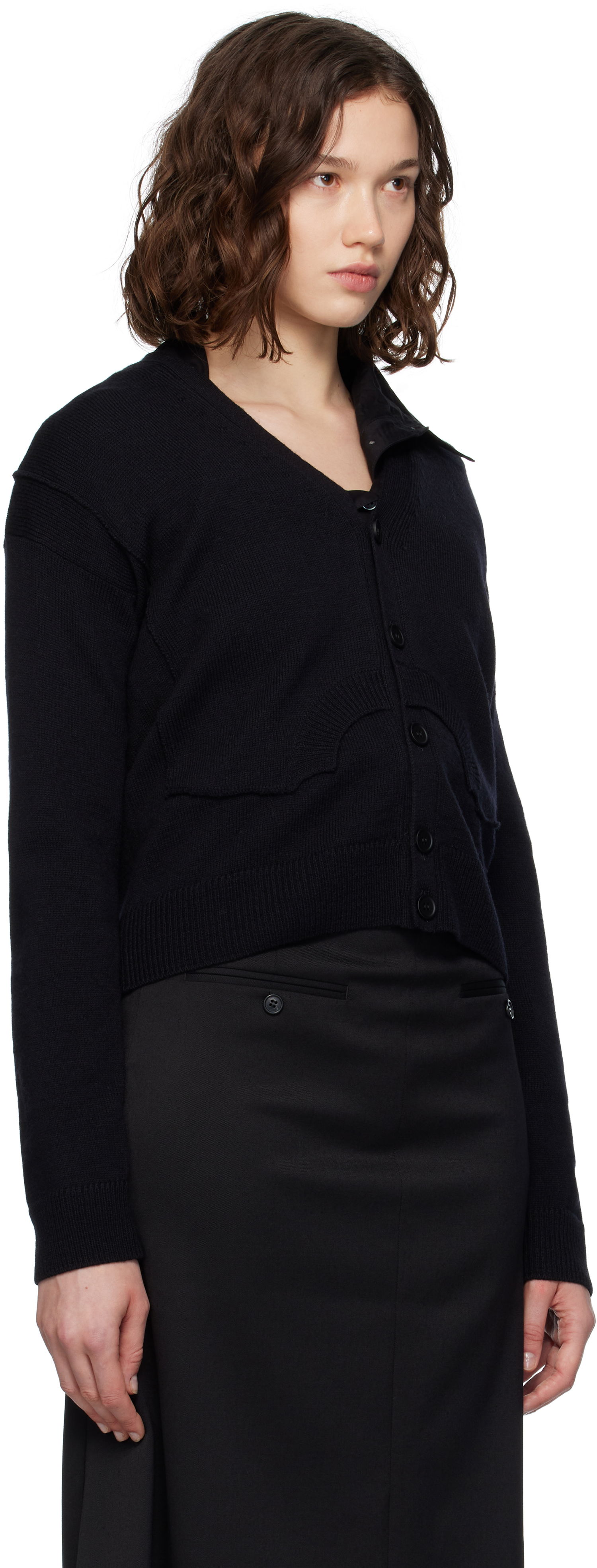 Sveter Maison Margiela MM6 Maison Margiela Wool Knit Cardigan Čierna | S52HP0032 M13139, 1