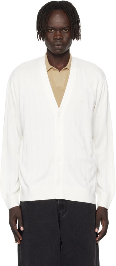 Sveter Lacoste Fluid Rib Knit Cardigan Biela | AH5338_70V, 0