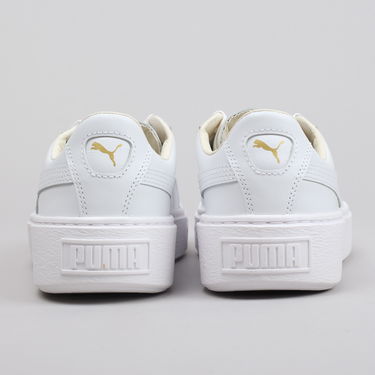 Tenisky a topánky Puma Basket Platform Core white - gold Biela | 364040 04, 3