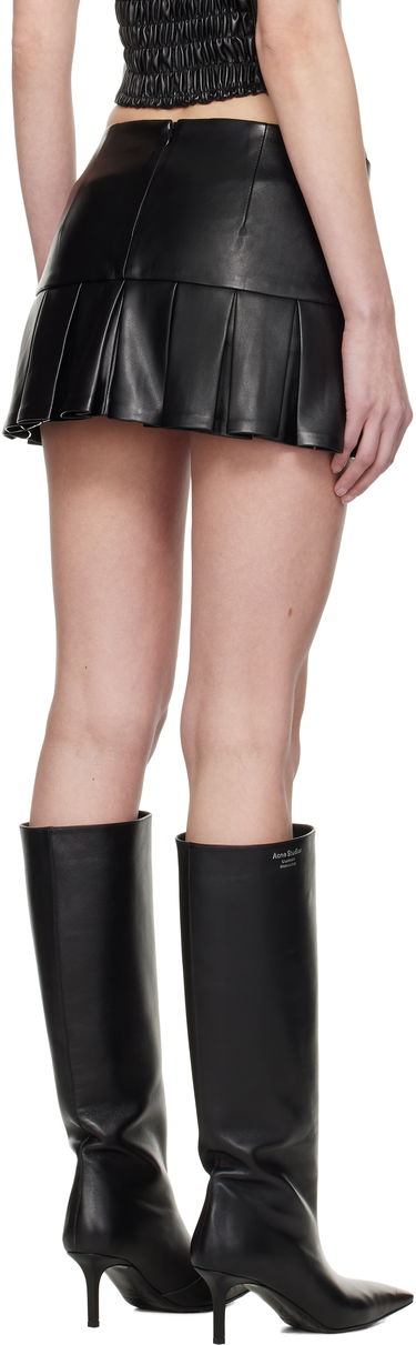 Sukňa MISBHV MISBHV School Faux-Leather Pleated Miniskirt Čierna | 250W859, 2