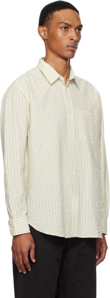 Košeľa NORSE PROJECTS Norse Projects Oversized Striped Shirt Béžová | N40-0828, 4