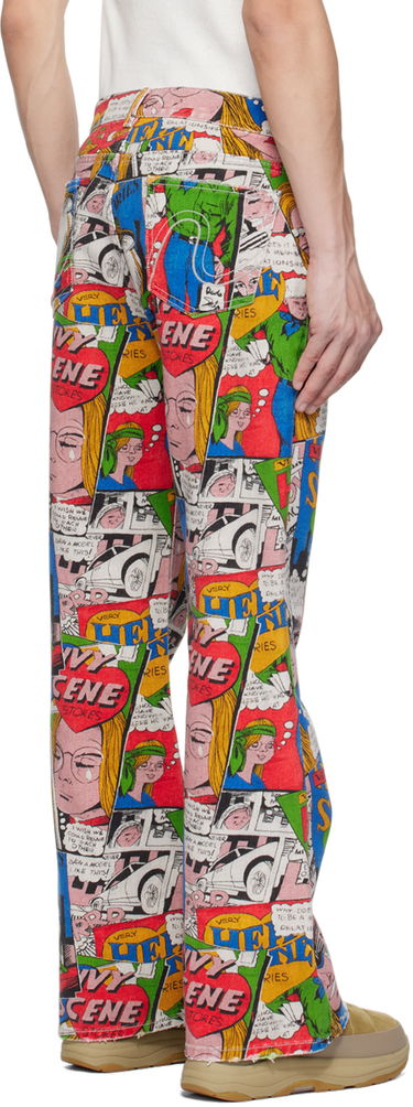 Džínsy ERL ERL Comic Print Flare Jeans Rôznofarebný | ERL06P011, 2