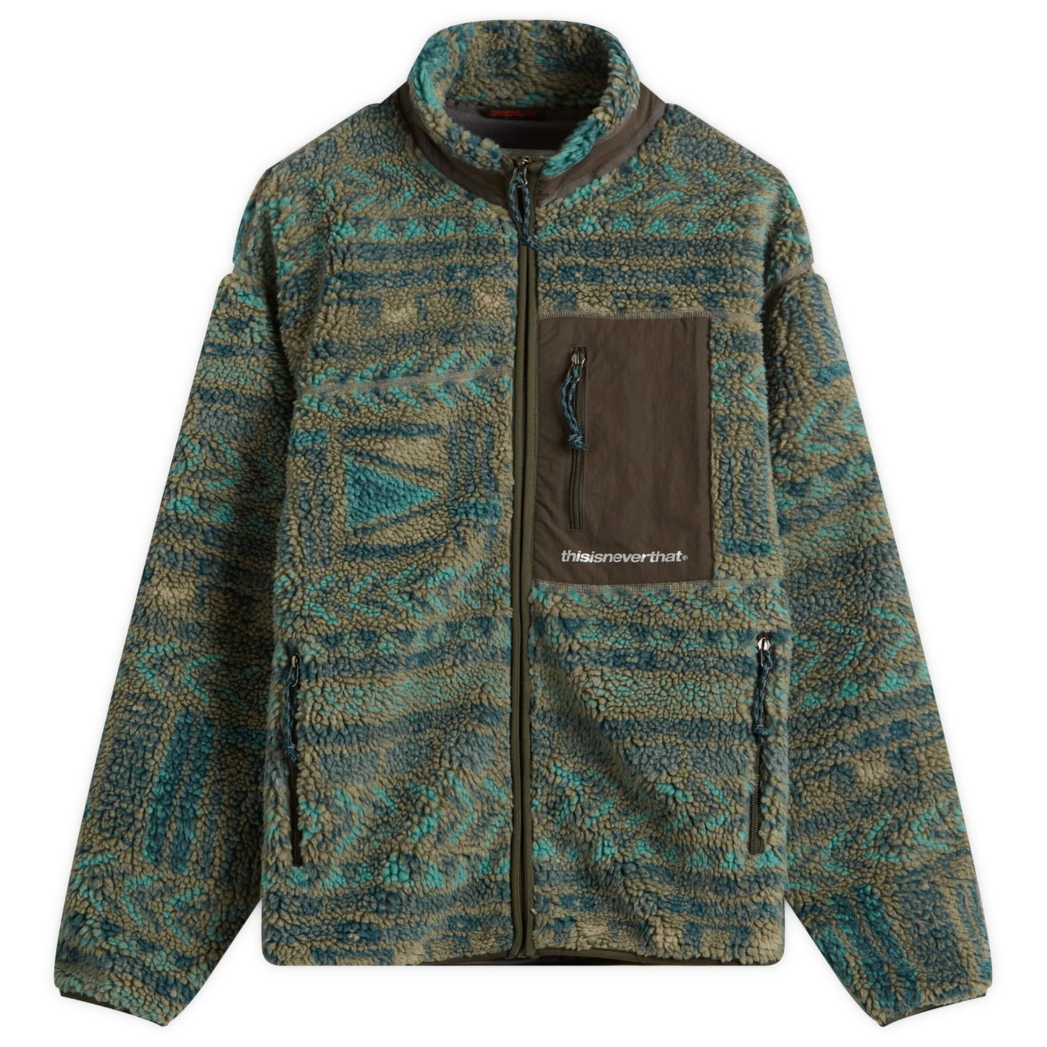 Bunda thisisneverthat SP Sherpa Fleece Jacket Zelené | TN253BOWHS01-OLV, 0