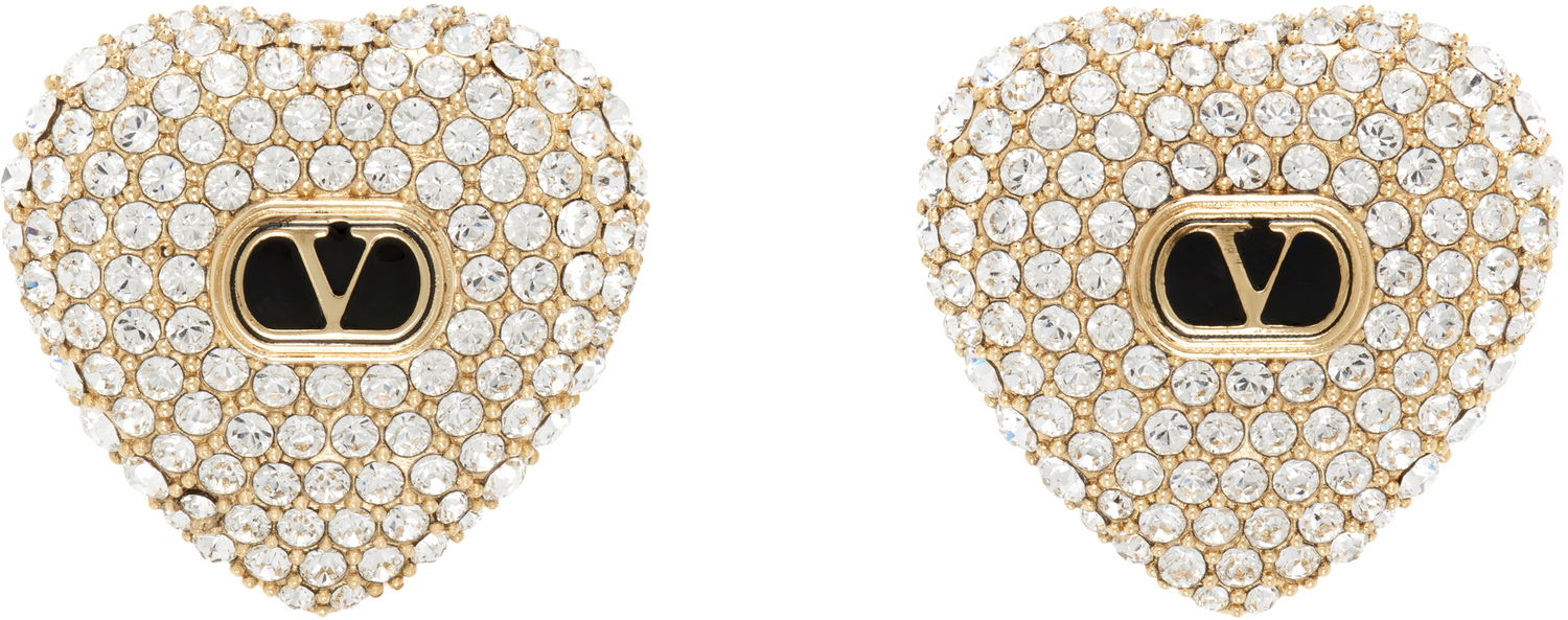Náušnice Valentino Valentino Garavani Crystal Heart Earrings Metalická | 6W2J0Y68VTI, 0