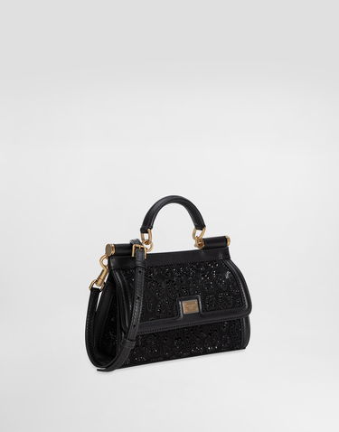 Kabelka Dolce & Gabbana Dolce & Gabbana Small Sicily Embroidered Lace Handbag Čierna | BB7116B9I478S485, 2