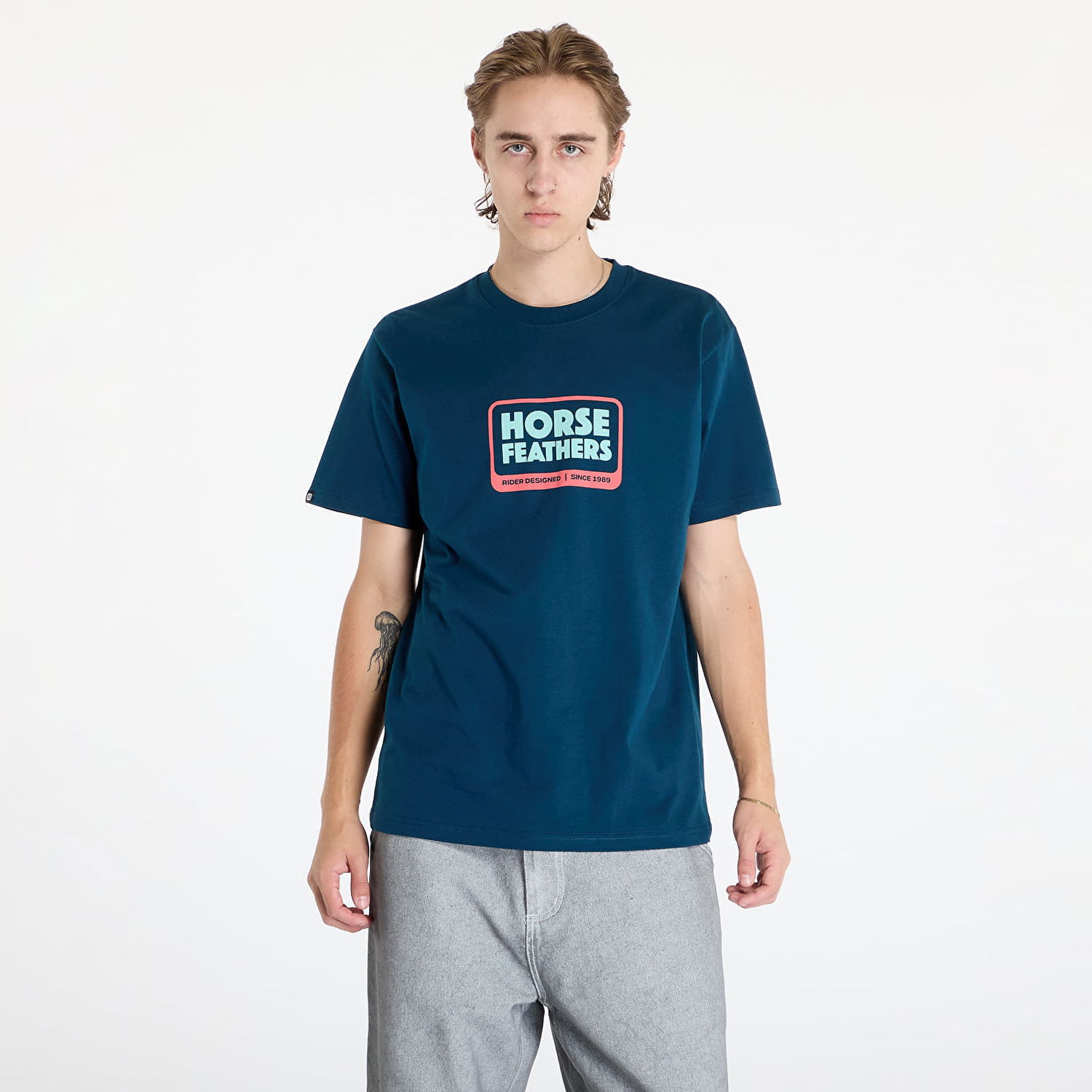 Tričko Horsefeathers Millennium T-Shirt Pond M Navy | SM1358C, 0