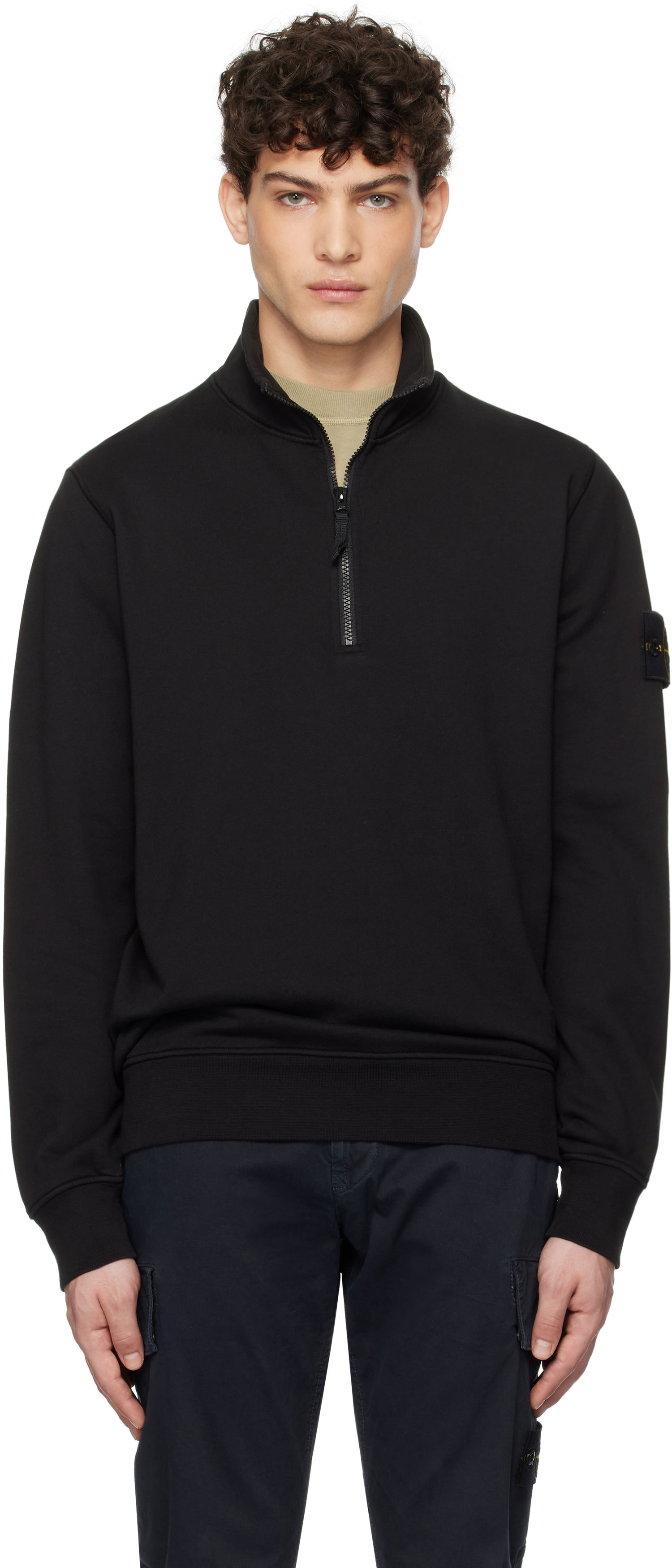 Mikina Stone Island Fleece Sweatshirt Čierna | K1S156100619S0051, 0