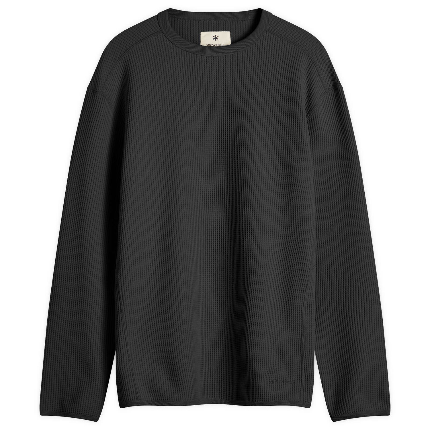 Sveter Snow Peak Dry Waffle Long Sleeve T-Shirt, Size Large Čierna | SW-25SU010-BK, 0