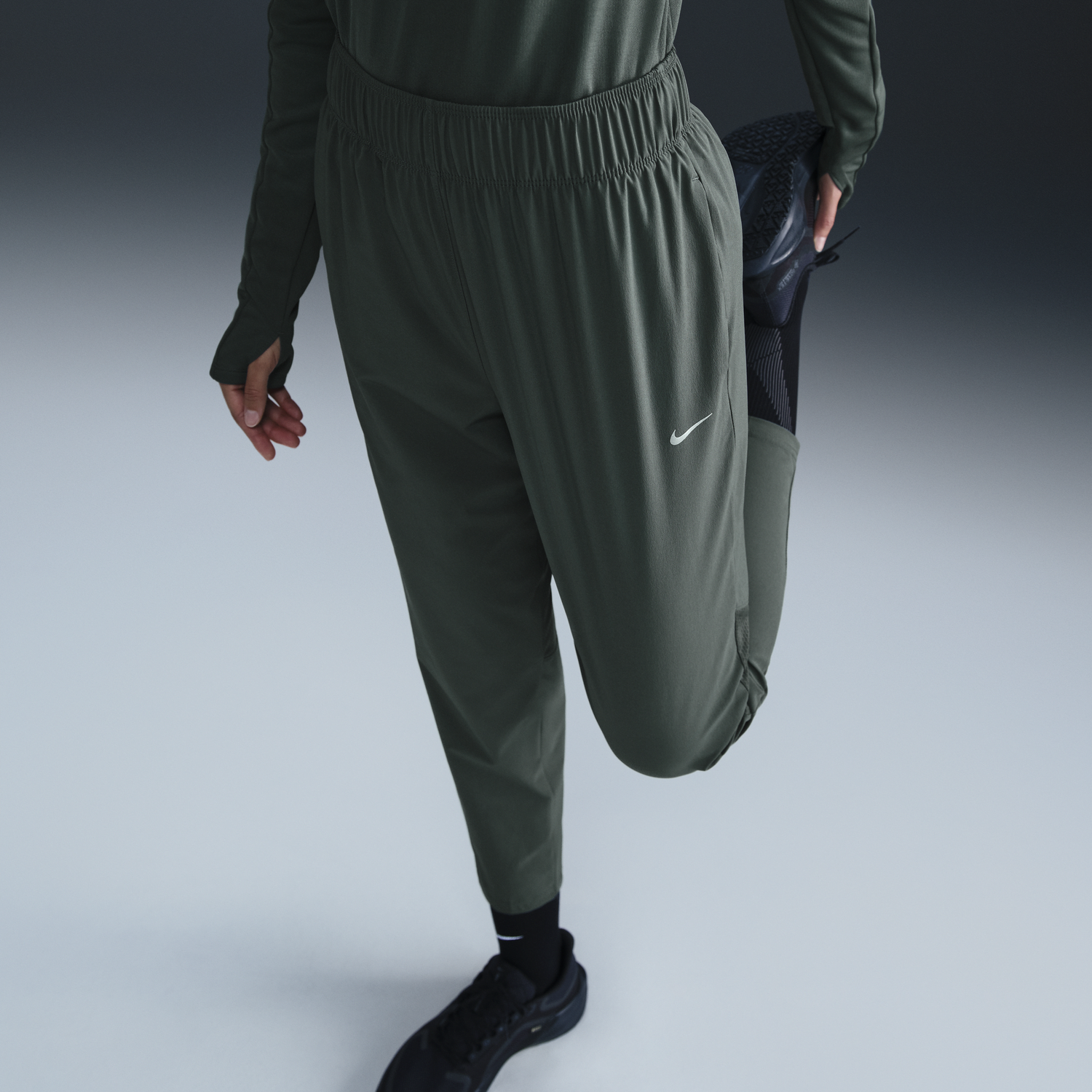 Tepláky Nike 7/8 Running Pants Dri-FIT Fast Mid Rise Zelené | FB7029-338, 1