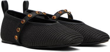 Šaty rag & bone rag & bone Spire Straw Mary Jane Ballerina Flats Čierna | WFF25PF1003ST3, 3