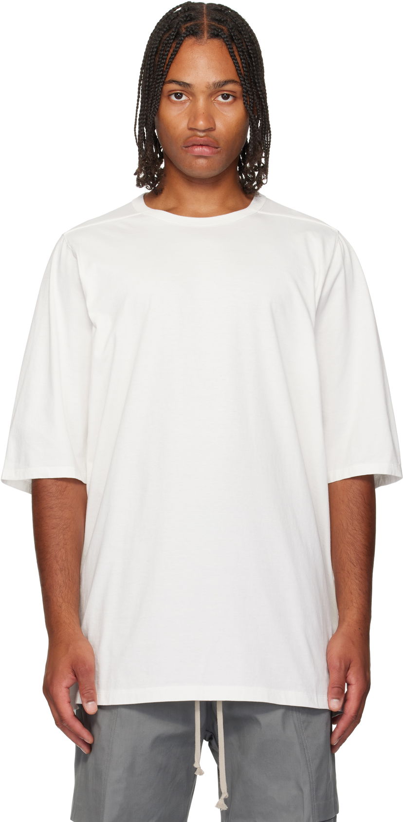 Tričko Rick Owens Rick Owens Concordians Jumbo Short Sleeve T-Shirt Biela | RU02E1274 JA