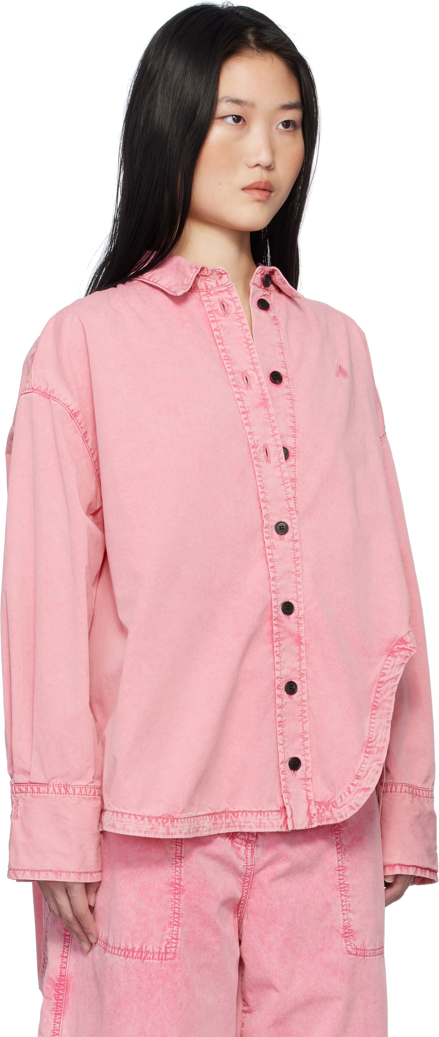 Košeľa The Attico Attico Diana Denim Shirt Ružová | 250WCB00068 DDC098AA, 1