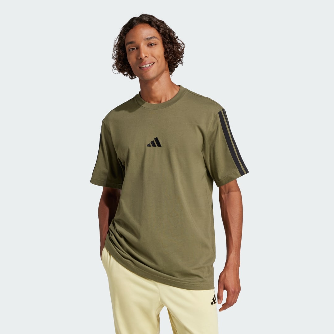 Tričko adidas Performance 3-Stripes Jersey T-Shirt Zelené | JW1947, 0