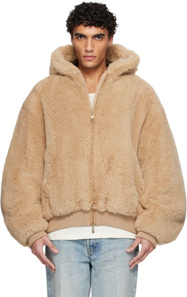 Bomber bunda Fear of God Alpaca Hooded Bomber Jacket Béžová | FG25FW50-506TES-237, 0
