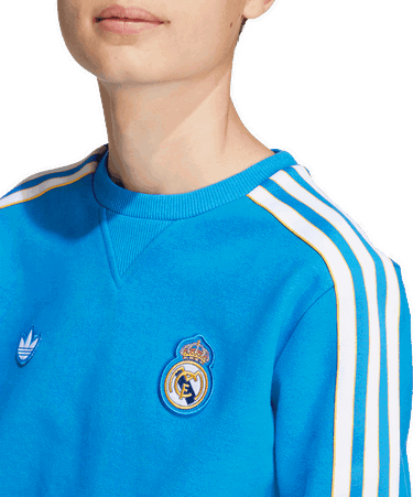 Mikina adidas Originals Real Madrid Icon Crew Sweatshirt Modrá | jy1084, 2