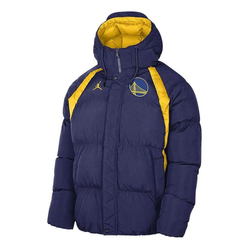Prešívaná bunda Jordan Golden State Warriors Courtside Statement Edition Puffer Jacket Modrá | DN9773-421