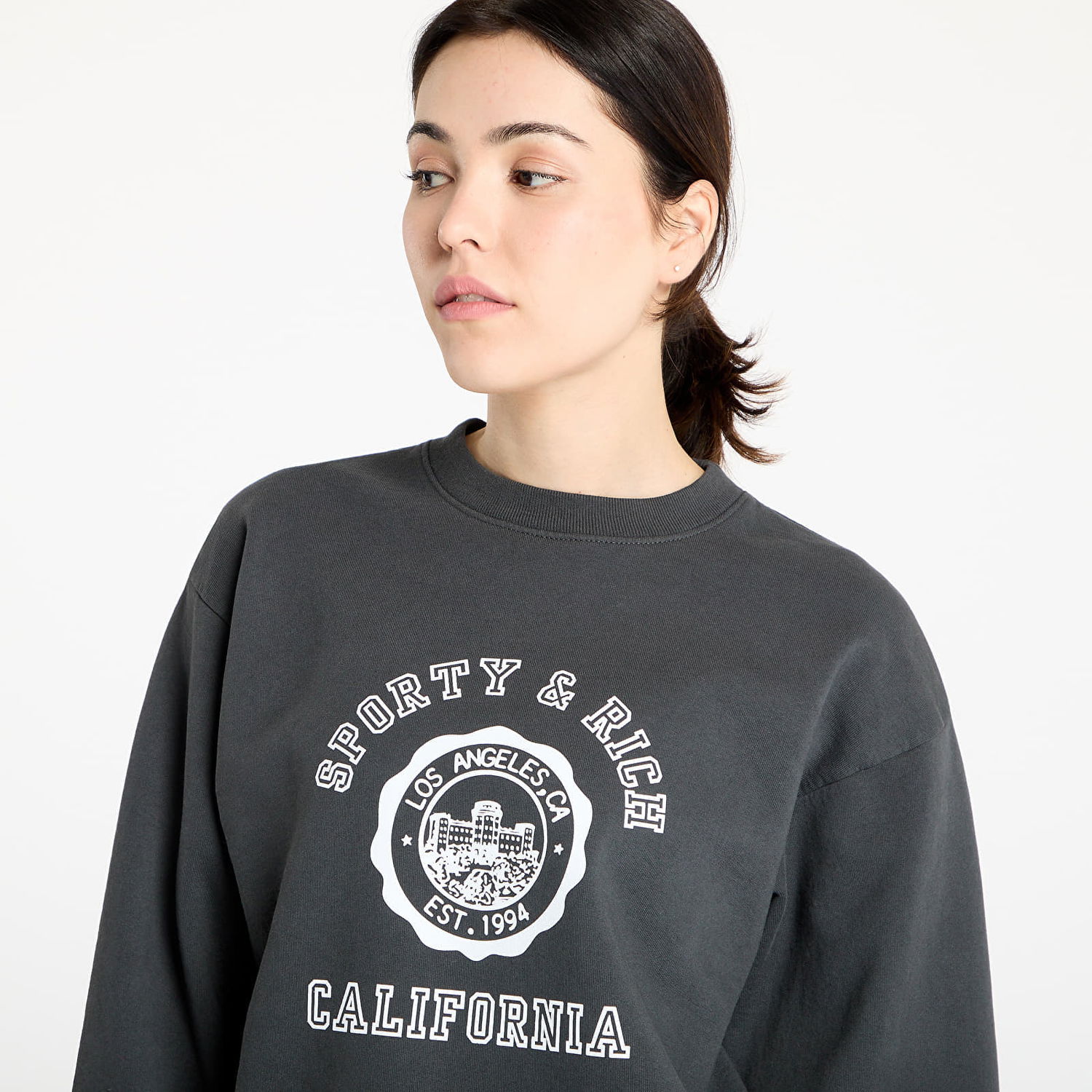 Mikina Sporty & Rich Sporty & Rich California Emblem Crewneck Sweatshirt Šedá | ST071622508BA02, 1