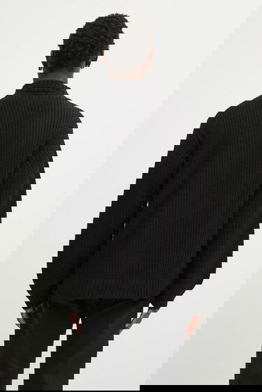 Bunda Carhartt WIP Ribbed Knit Chore Jacket with Full Zip and Patch Pockets Čierna | I035399.89XX, 2