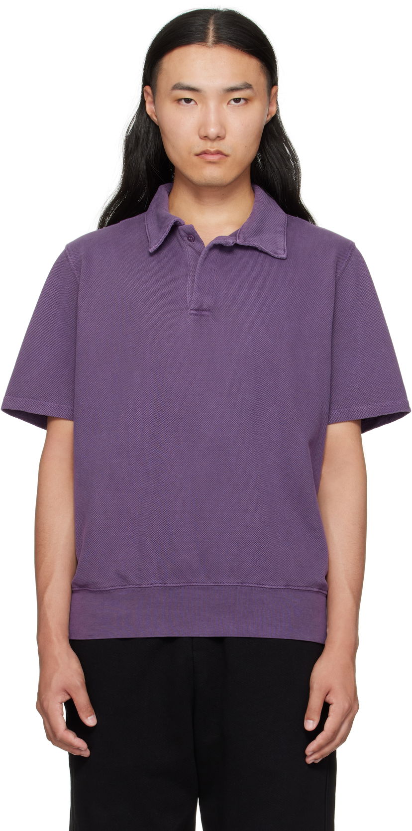 Polo tričko LES TIEN Les Tien Piqué Banded Tennis Polo Fialová | PK-2070-PD
