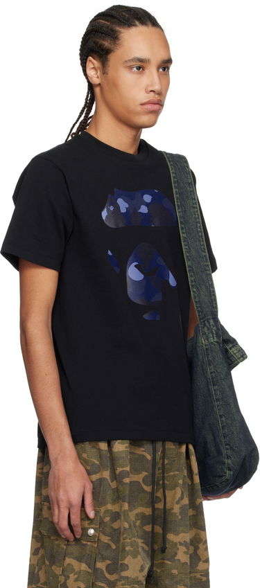 Tričko BAPE A Bathing Ape Camo Ape Face T-Shirt Čierna | 001TEK801022M, 1