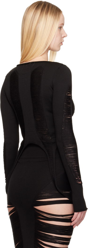 Tričko Rick Owens Rick Owens Hollywood Anja Long Sleeve T-Shirt Čierna | RO01E7616 KGRIDM, 2