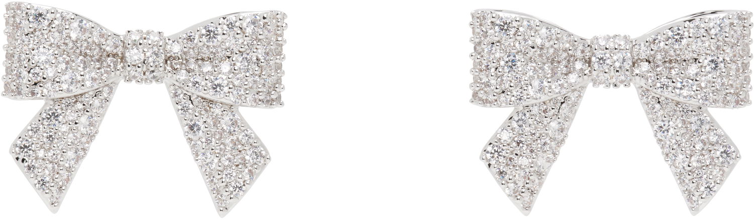 Náušnice SHUSHU/TONG YVMIN Edition Pave Bowknot Earrings Metalická | 25635SLV00DN2, 0