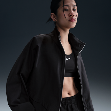 Vetrovka Nike Women's Relaxed-Fit Twill Jacket Windrunner Sportswear Collection Čierna | HJ0314-010, 3