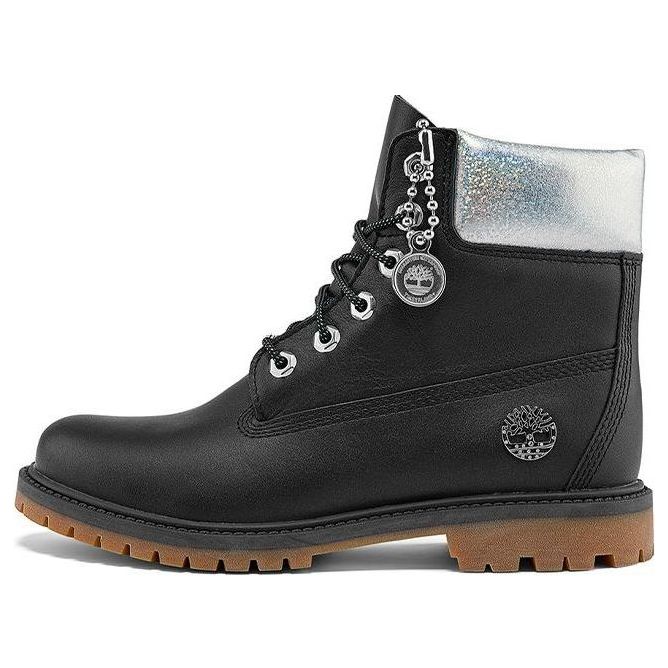 Tenisky a topánky Timberland Heritage 6 Inch Waterproof Boots With Silver Collar Čierna | A2M8GW