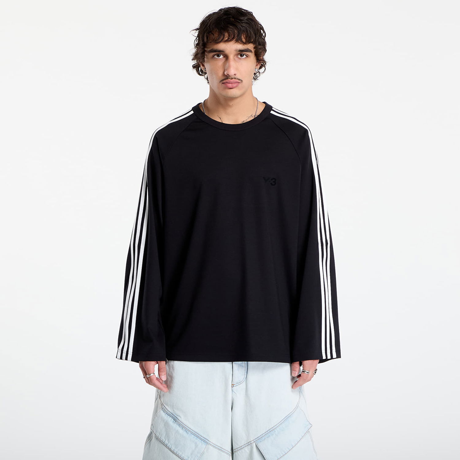 Tričko Y-3 Y-3 Wire Long Sleeve T-Shirt Čierna | JW7351, 0