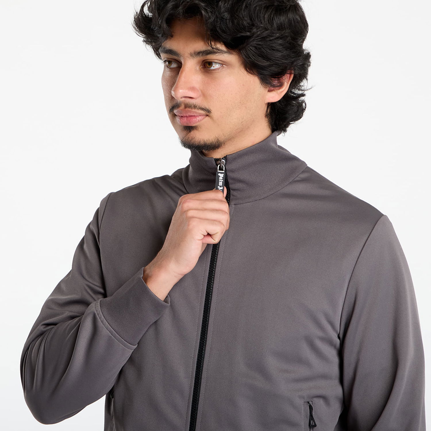 Bunda Palm Angels Palm Angels Back Curved Logo Track Jacket Šedá | PMBD089F25FAB0020703, 1