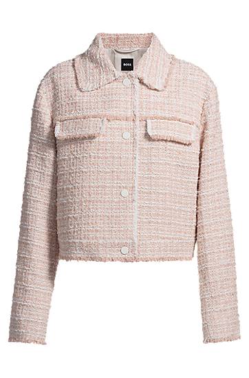Bunda BOSS Tweed Jacket Ružová | 50537976, 0