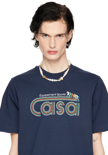 Náhrdelník Casablanca Faux-Pearl Column Necklace with Gold Accents Biela | APS25-JW-260-01, 1