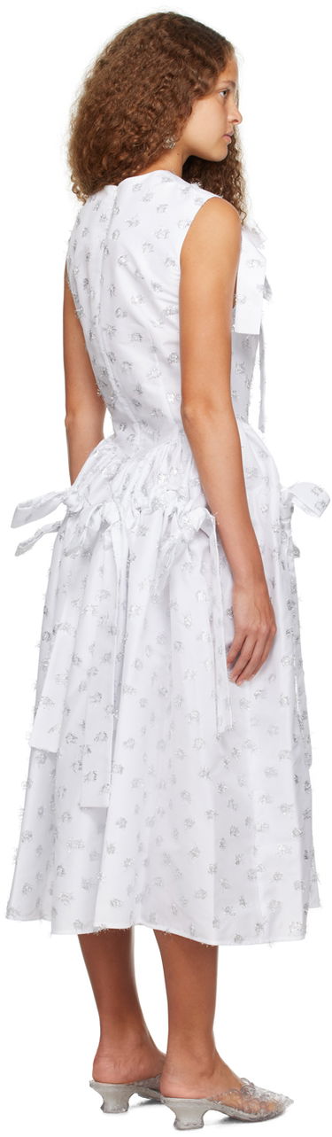 Šaty Chopova Lowena Chopova Lowena Wedding Carve Bow Midi Dress Biela | 1204W, 2