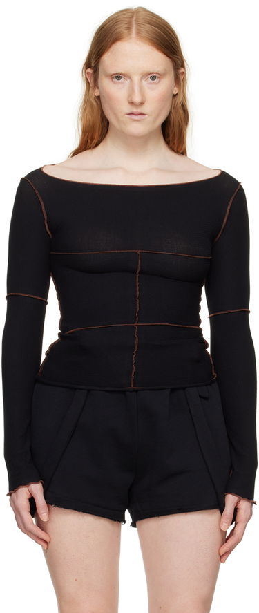 Sveter Baserange Baserange Cinder Long Sleeve T-Shirt Čierna | TOCL-RB-SU24, 0