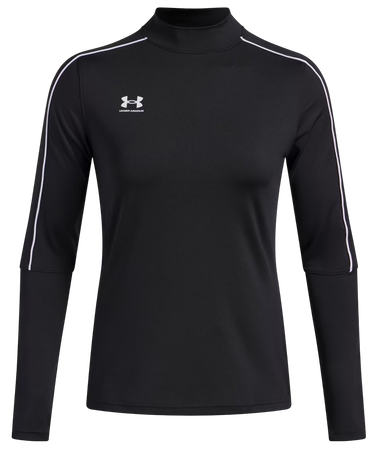 Tričko Under Armour Challenger Midlayer Mock Neck Long-Sleeve Top with Piping Detail and Thumbholes Čierna | 6004072-001, 2