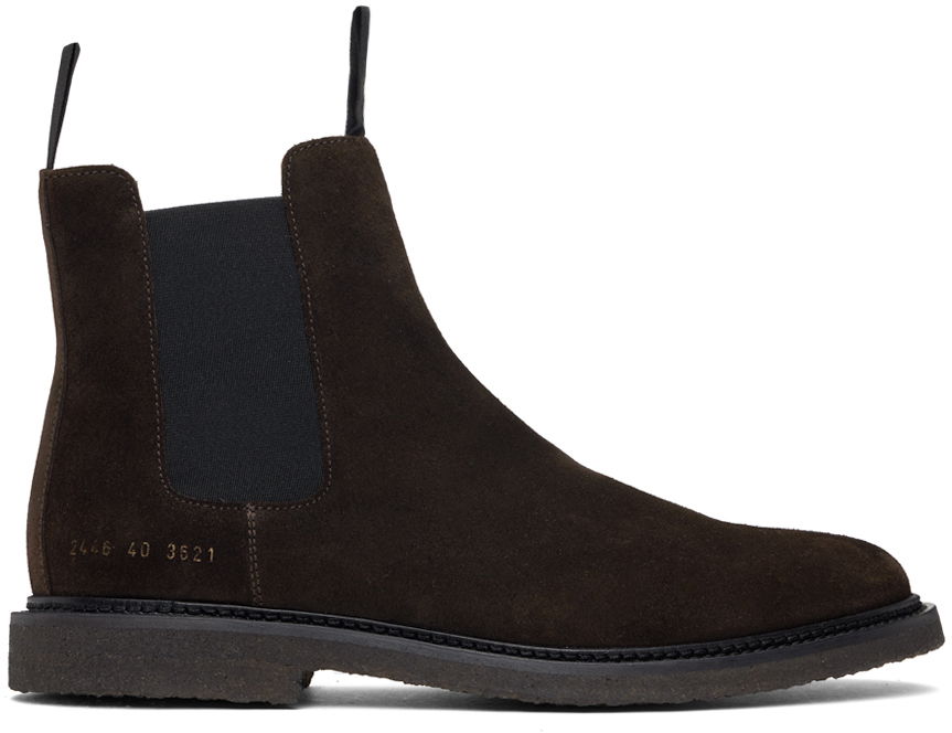 Oblečenie Common Projects Common Projects Classic Waxed Suede Chelsea Boots Hnedá | ARTICLE 2446, 0