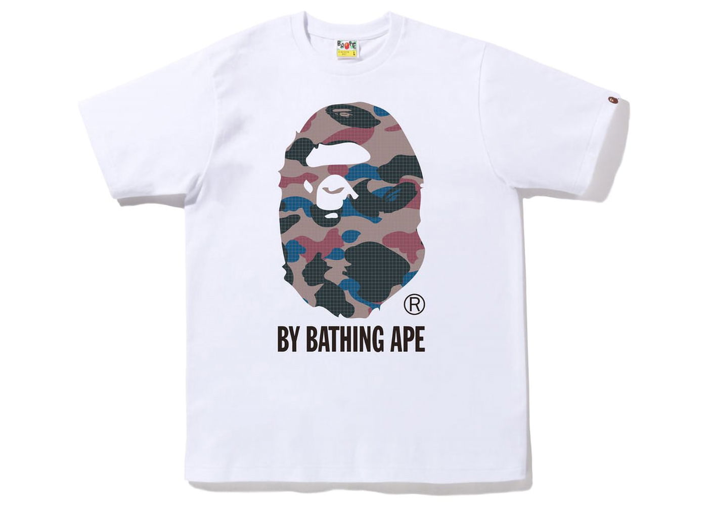 Tričko BAPE Grid Camo By Bathing Ape Tee Biela | 1I80-110-029, 0