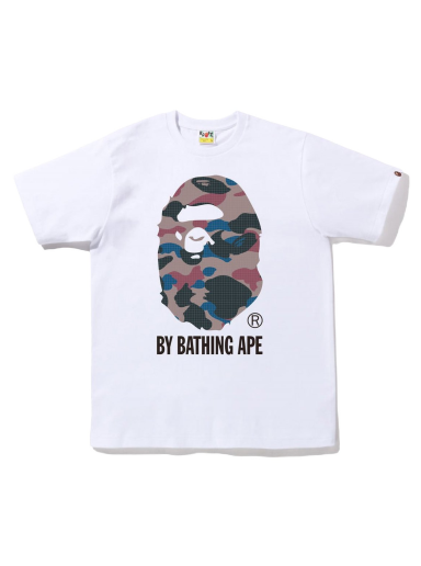 Tričko BAPE Grid Camo By Bathing Ape Tee Biela | 1I80-110-029