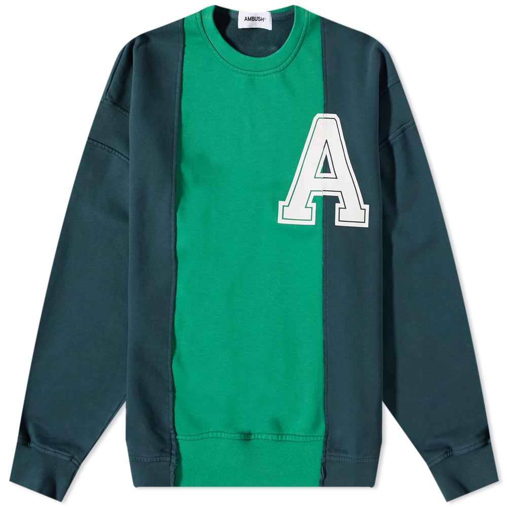 Sveter Ambush Varsity Crewneck Zelené | BMBA026F22FLE0014802, 0