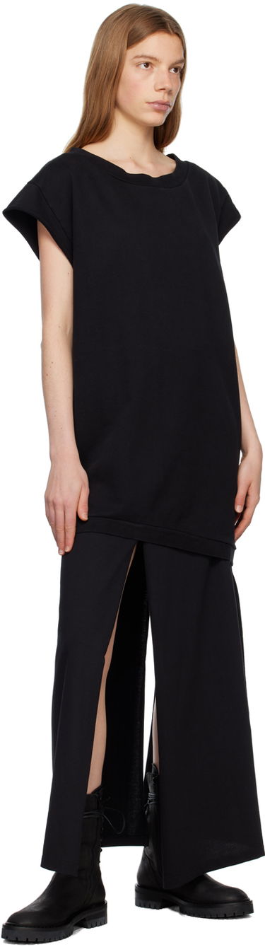 Tielko Ann Demeulemeester T-Shirt Oversized Čierna | 2301-W-JSW11-FA185-099, 3