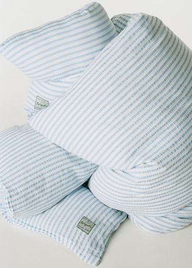 Home decor AXEL ARIGATO Light Blue Striped Duvet Cover Set Modrá | O3538002, 3