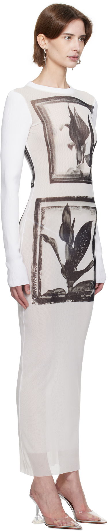 Šaty Jean Paul Gaultier Jean Paul Gaultier Flowers Cadres Maxi Dress Biela | 25/33-F-RO359-T579-010200, 1