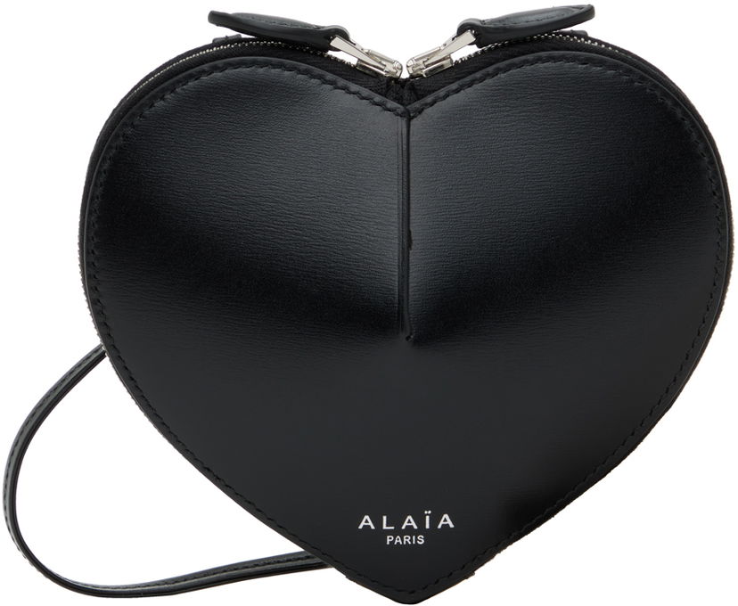 Kabelka Alaïa Mini Heart Shaped Coin Pouch Čierna | AA1P040C0Y75