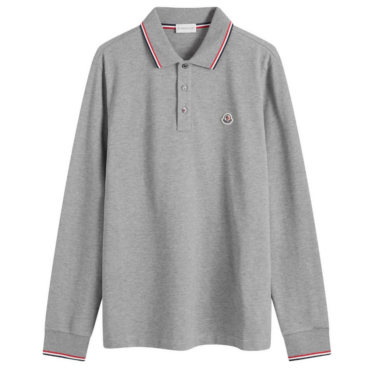 Polo tričko Moncler Long Sleeve Polo T-Shirt Šedá | 8B701-00-84556-987, 0