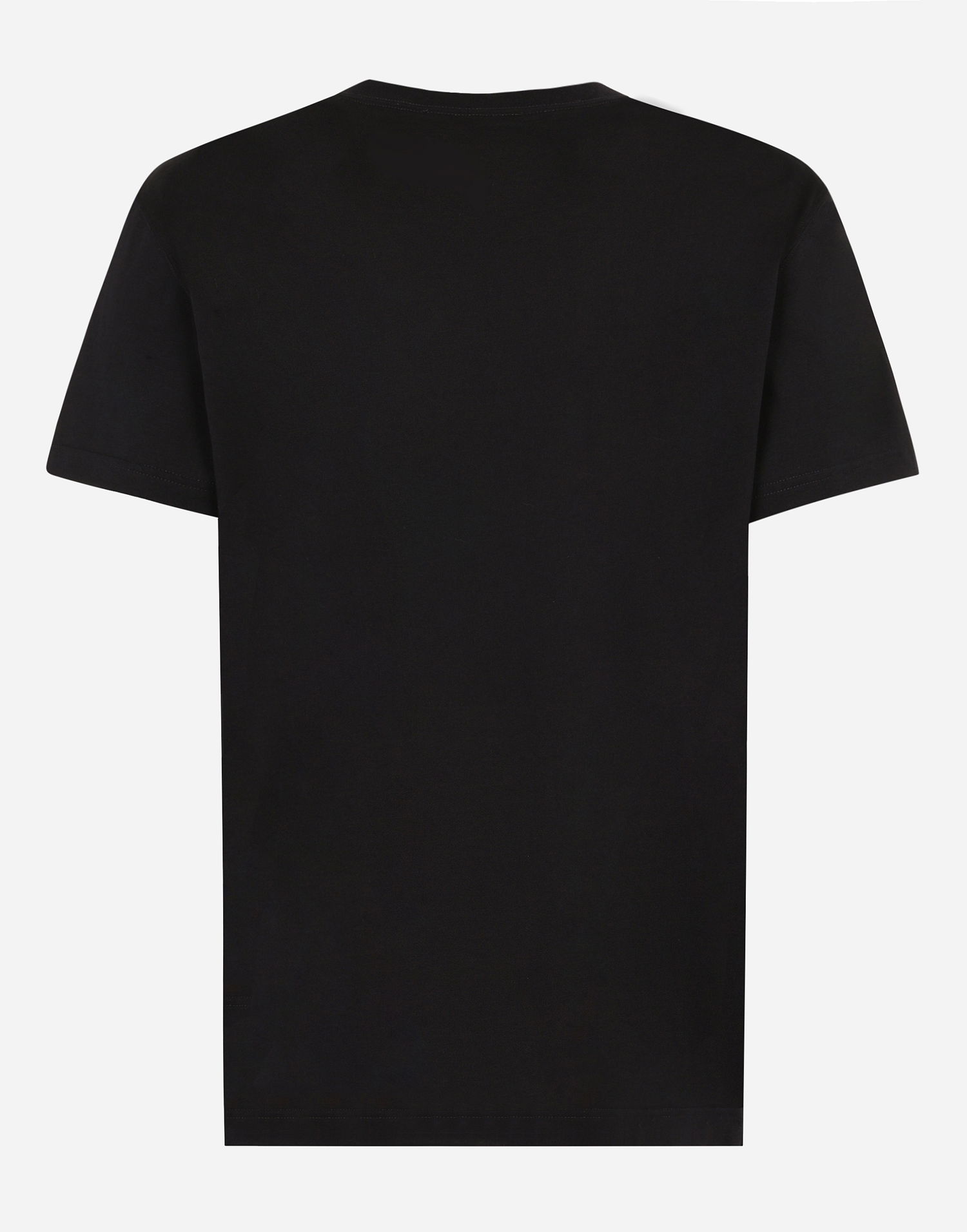 Tričko Dolce & Gabbana Short-sleeved Cotton T-shirt With Dg Print - Man T-shirts Čierna | G8RN8TG7M8WB0665, 1