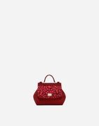 Dolce & Gabbana Mini Sicily Satin Handbag with Crystal Embellishments