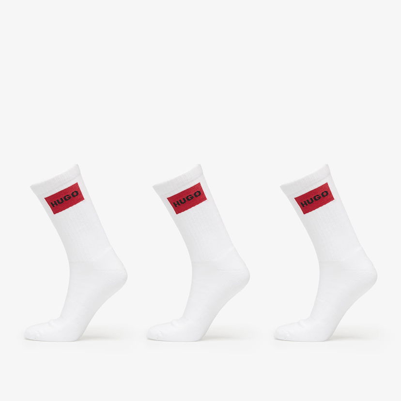 Spodná bielizeň a ponožky BOSS Hugo Men-H-3-Pack Qs Rib Label Cc White Biela | 50531515-100