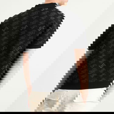 Polo tričko Casablanca Casablanca City Jacquard Polo Čierna | M-AW25-KW-1126-01, 3